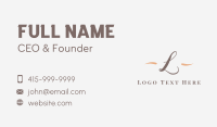 Premium Cosmetics Lettermark Business Card