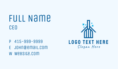 House Cleaning Broom Business Card Image Preview