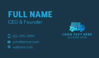 Blue Delivery Van  Business Card