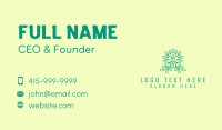 Leafy Green Letter M  Business Card Design