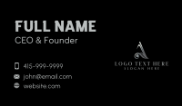 Elegant Boutique Letter A Business Card