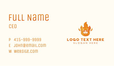 Pig Barbeque Grill Business Card