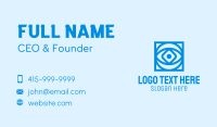 Blue Geometric Eye Business Card