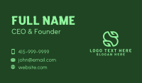 Organic Green Letter S Business Card Design