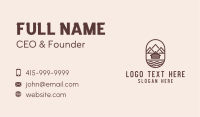 Mountain Camping Cabin Business Card