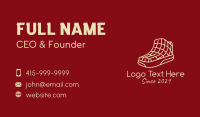 Minimalist Grid Sneakers  Business Card Design