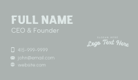 Retro Cursive Wordmark Business Card Design