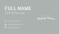 Retro Cursive Wordmark Business Card Image Preview