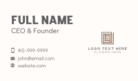 Square Frame Letter Business Card