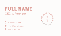 Chic Lettermark Emblem Business Card