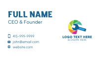 Multicolor Wrench Hardware Business Card