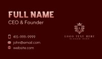 Elegant Crown Ornament Business Card