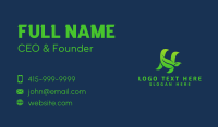 Green Tea Letter H Business Card Design