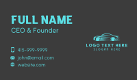 Blue Sports Car Business Card