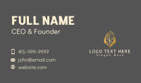 Half Lion King Head Business Card Design