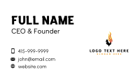 Flaming Fire Rooster  Business Card Design