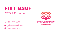 Pink Futuristic Heart Couple Business Card Image Preview