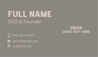 Professional Logistics Wordmark Business Card