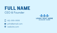 Abstract Blue People Business Card