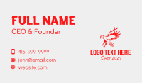 Red Flying Hawk  Business Card