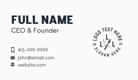 Leaf Restaurant Lettermark Emblem Business Card