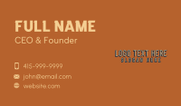 Rustic Craft Beer Wordmark Business Card