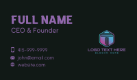 Gradient Letter T Technology Business Card