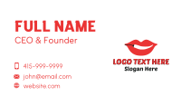 Red Lip Chili Business Card Design