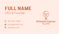 Cocktail Lightbulb  Business Card Image Preview