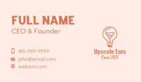 Cocktail Lightbulb  Business Card Image Preview