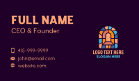 Door Entrance Stained Glass Business Card