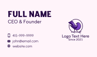Perched Purple Sparrow  Business Card Design
