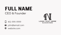 Creative Firm Letter N Business Card