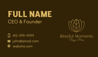 Golden Leaf Lotus Business Card Design