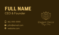 Golden Leaf Lotus Business Card Image Preview