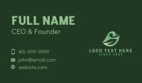 Gardening Leaf Letter S  Business Card