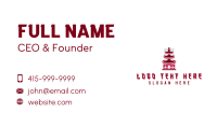 Pagoda Structure Architecture Business Card