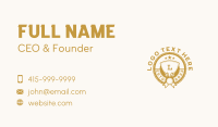 Luxury Shield Lettermark Business Card