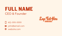 Retro Cozy Salon Wordmark Business Card