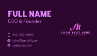 Creative Script Calligraphy Business Card