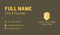 Golden Construction Tower Business Card Design