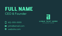 Tech Startup Letter A Business Card