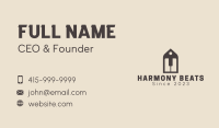 Piano Instrument Tag Business Card