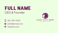 Curly Floral Hair Business Card