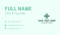 Green 3d Cross Business Card