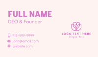 Heart Tulip Flower Business Card Design