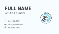 Surfing Wave Beachwear Business Card Design