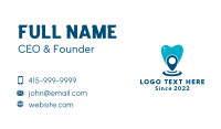 Dental Tooth Location Pin Business Card