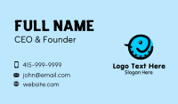 Cute Blue Elephant  Business Card Design