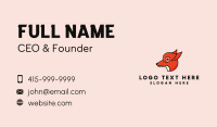 Red Dog Animal Outline Business Card